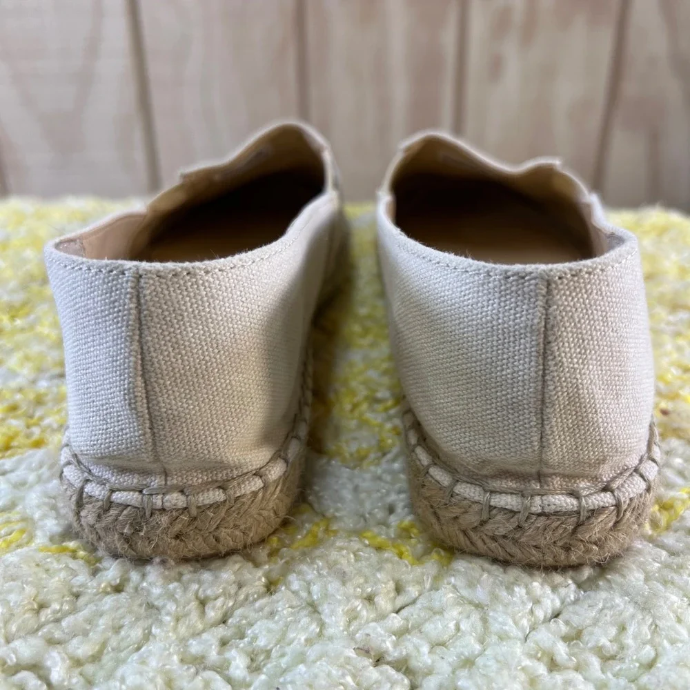 Quacker Factory Jeanne Bice QK-DAMIE Anchor Sequin‎ Espadrille Flats Cream 6M/36
